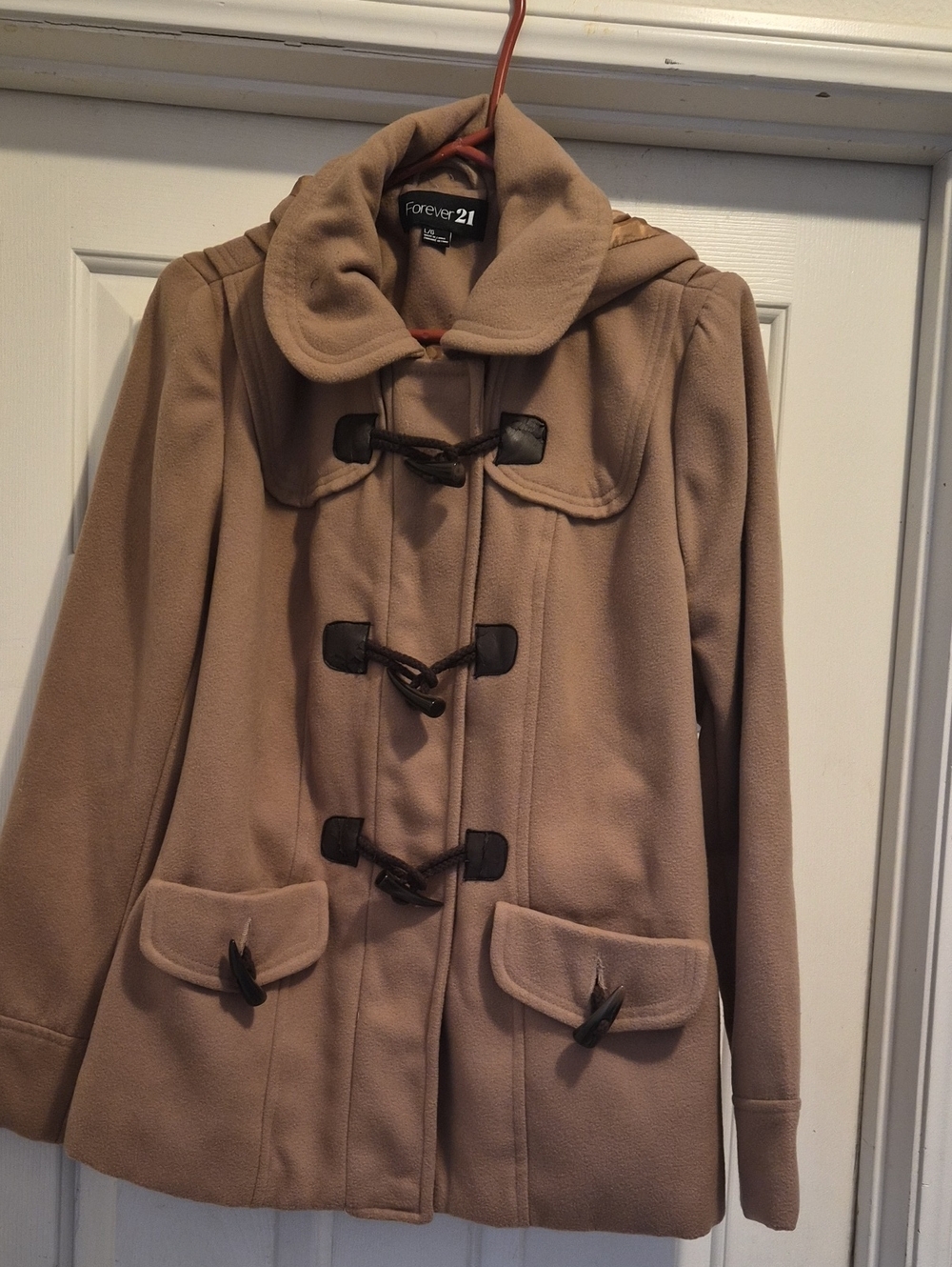 Forever 21 Women's Camel Toggle Pea Coat
